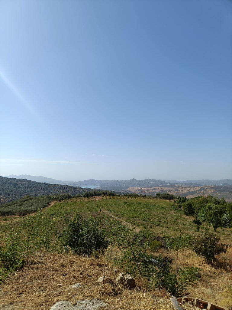 Vistas del Batán, el campo de Antonio, en Periana